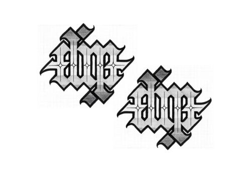 Flip x Flip - Lettering Ambigrama rotacional 180° com a palavra FLIP. Flip Type 45° Chanfrado