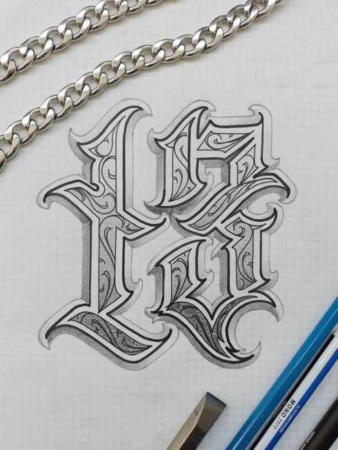 Lettering Ornamental - Estudos para Lettering Ornamental Decorativo