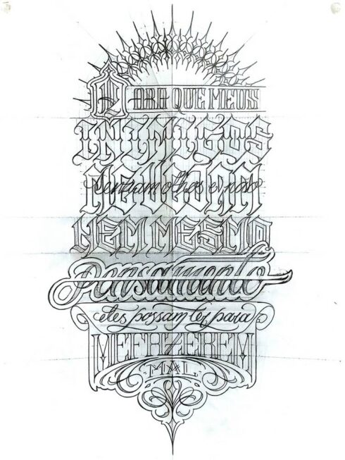 Lettering Ornamental - Estudos para Lettering Ornamental Decorativo
