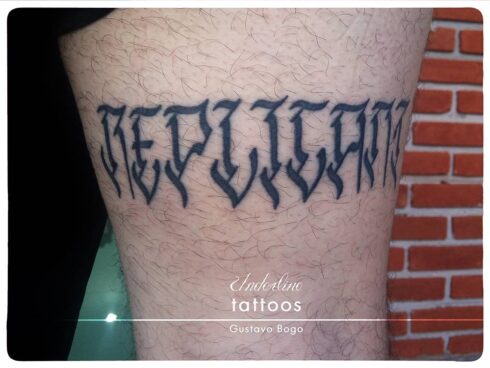 Lettering Ornamental - Tatuagem Lettering Ornamental Decorativo