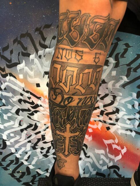 Lettering Ornamental - Tatuagem Lettering Ornamental Decorativo