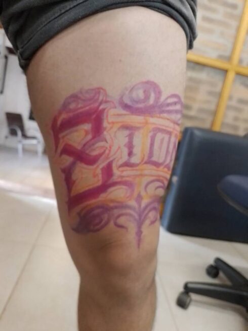 Lettering Ornamental - Tatuagem Lettering Ornamental Decorativo
