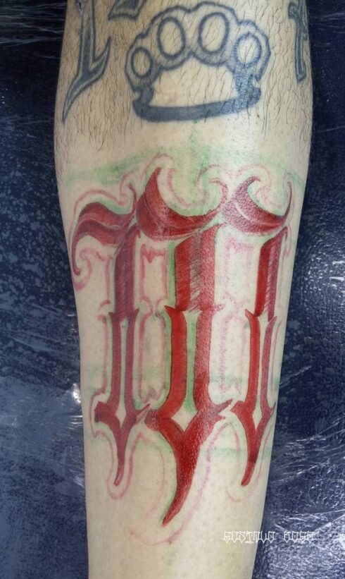 Lettering Ornamental - Tatuagem Lettering Ornamental Decorativo