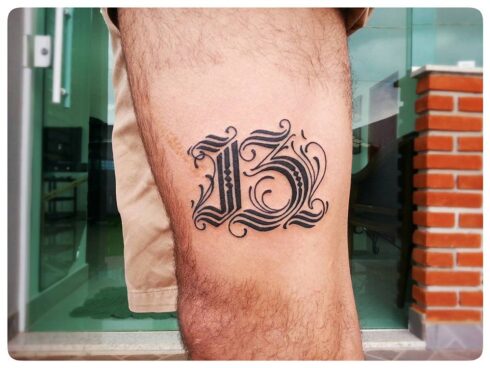 Lettering Ornamental - Tatuagem Lettering Ornamental Decorativo