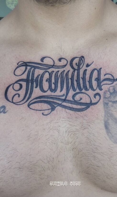 Lettering Ornamental - Tatuagem Lettering Ornamental Decorativo