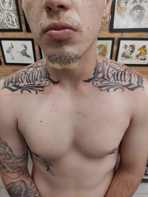 Lettering Ornamental - Tatuagem Lettering Ornamental Decorativo