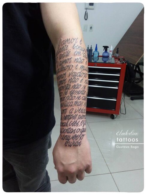 Lettering Ornamental - Tatuagem Lettering Ornamental Decorativo