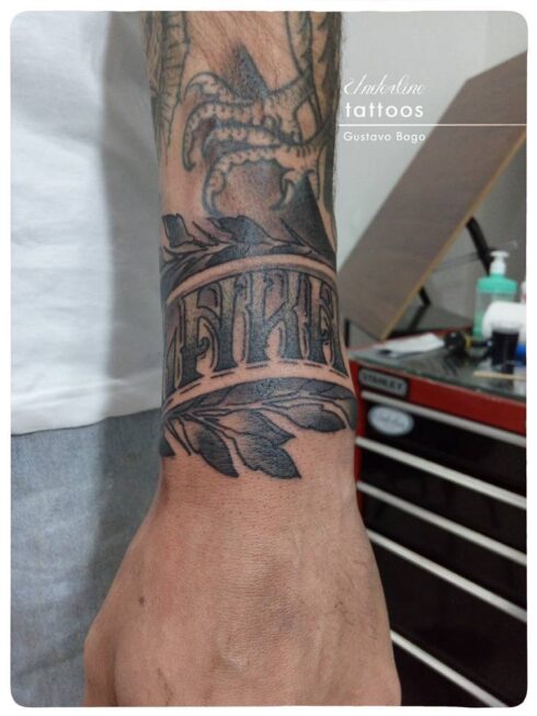 Lettering Ornamental - Tatuagem Lettering Ornamental Decorativo