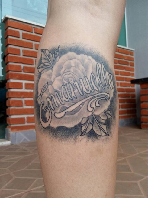 Lettering Ornamental - Tatuagem Lettering Ornamental Decorativo