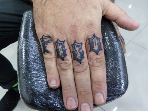 Lettering Ornamental - Tatuagem Lettering Ornamental Decorativo