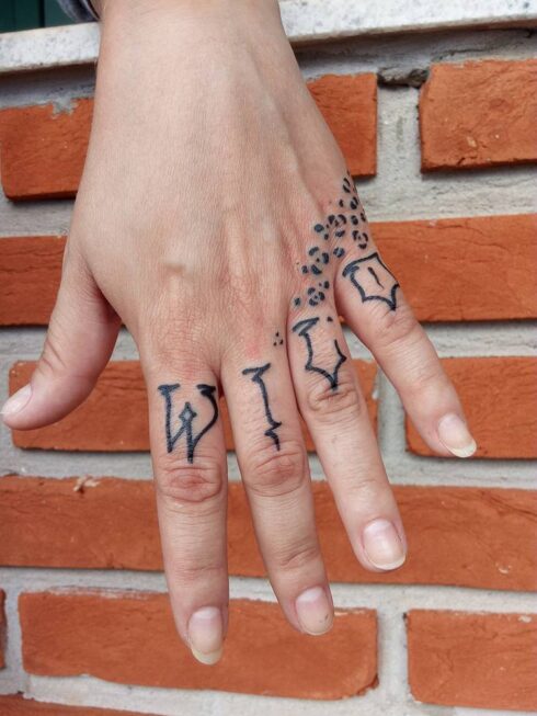Lettering Ornamental - Tatuagem Lettering Ornamental Decorativo