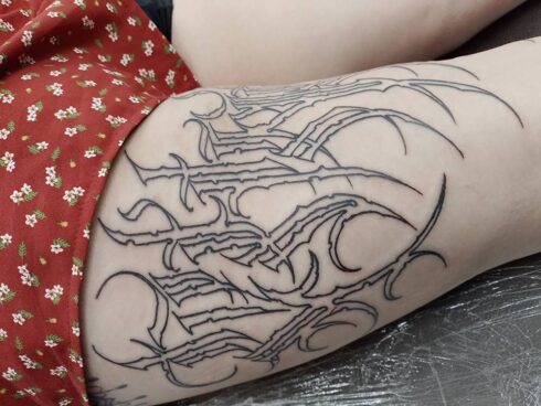 Lettering Ornamental - Tatuagem Lettering Ornamental Decorativo