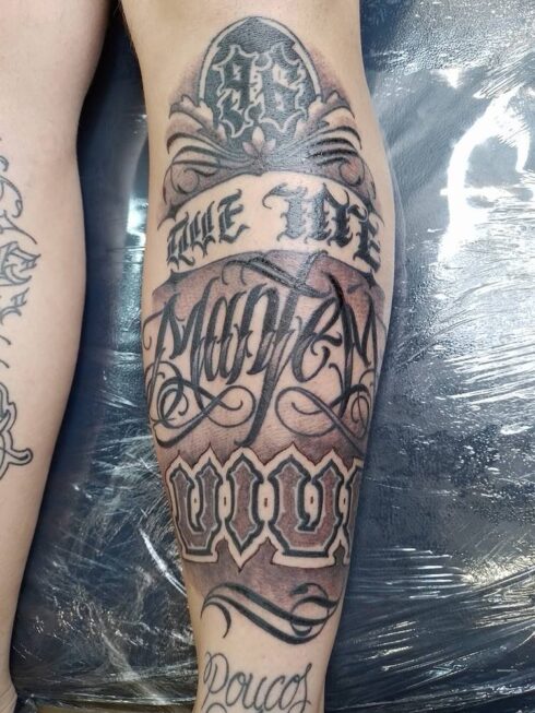 Lettering Ornamental - Tatuagem Lettering Ornamental Decorativo