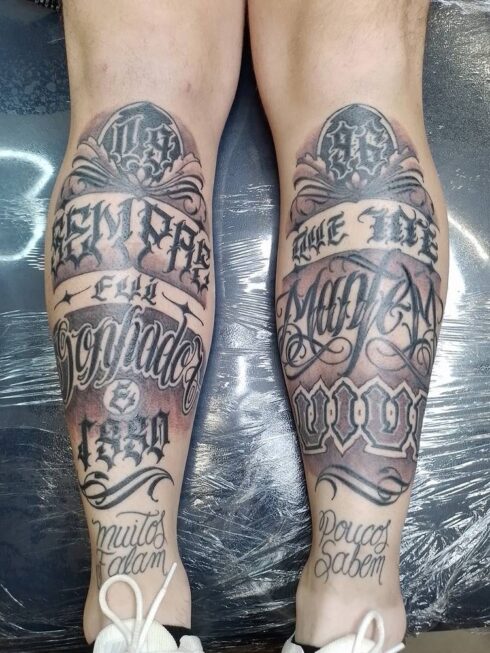 Lettering Ornamental - Tatuagem Lettering Ornamental Decorativo