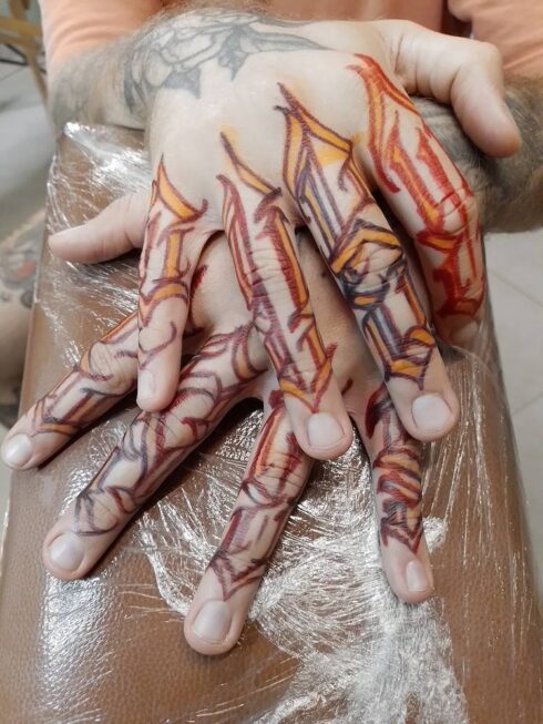 Lettering Ornamental - Tatuagem Lettering Ornamental Decorativo