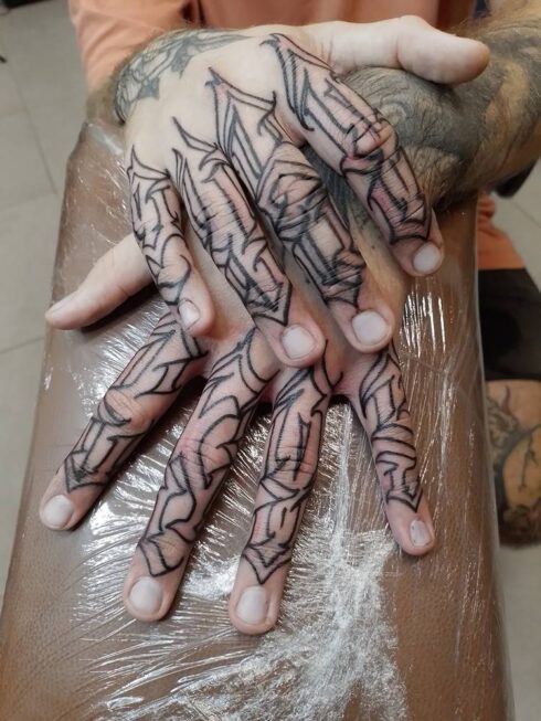 Lettering Ornamental - Tatuagem Lettering Ornamental Decorativo