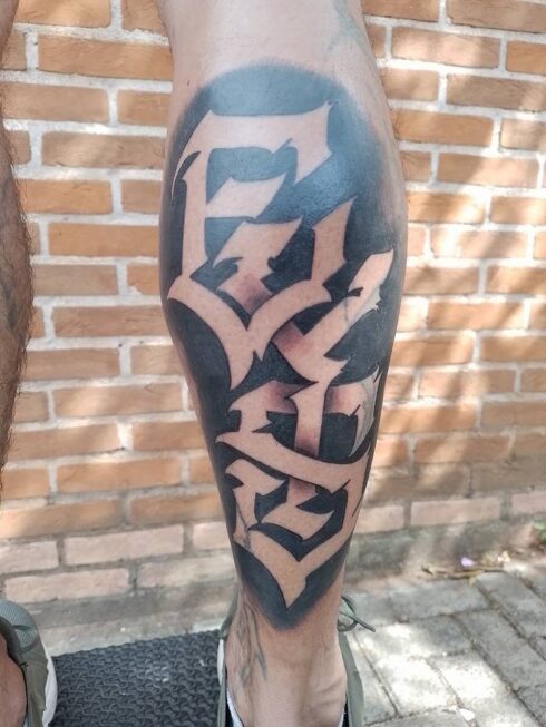 Lettering Ornamental - Tatuagem Lettering Ornamental Decorativo