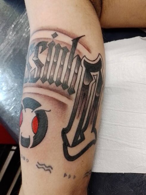 Lettering Ornamental - Tatuagem Lettering Ornamental Decorativo
