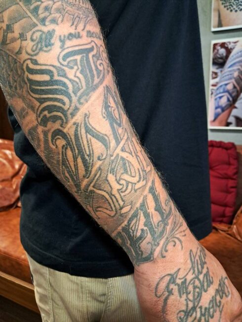 Lettering Ornamental - Tatuagem Lettering Ornamental Decorativo