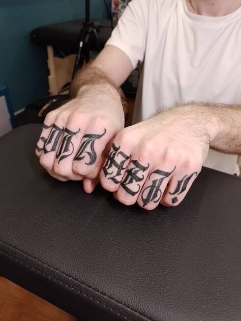 Lettering Ornamental - Tatuagem Lettering Ornamental Decorativo