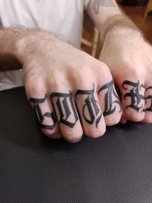 Lettering Ornamental - Tatuagem Lettering Ornamental Decorativo