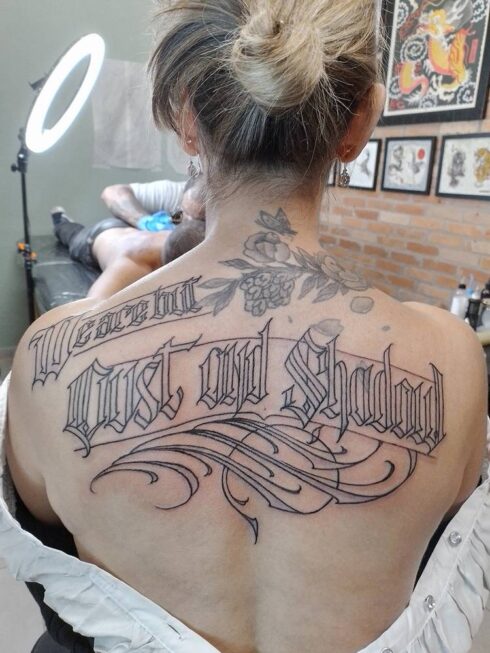 Lettering Ornamental - Tatuagem Lettering Ornamental Decorativo