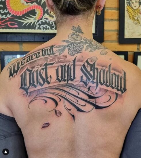 Lettering Ornamental - Tatuagem Lettering Ornamental Decorativo