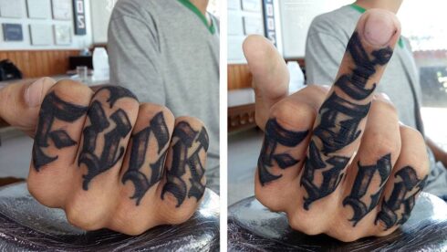 Lettering Ornamental - Tatuagem Lettering Ornamental Decorativo