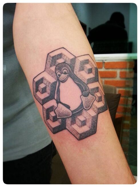 Ornamento Geométrico e Orgânico - Tatuagem Ornamental mesclando elementos geométricos e orgânicos