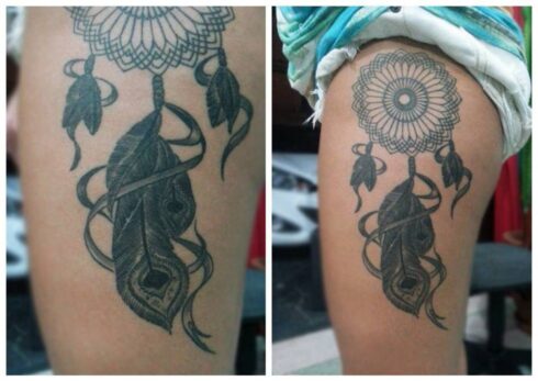 Ornamento Geométrico e Orgânico - Tatuagem Ornamental mesclando elementos geométricos e orgânicos
