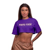 Camiseta Cropped Gold Ultra Confort - Roxo