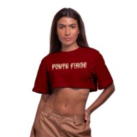 Camiseta Cropped Gold Ultra Confort - Vermelho