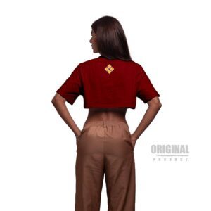 Camiseta Cropped Gold Ultra Confort - Vermelho