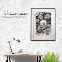 Print Impresso Fine Arte - O Conhecimento / Atenção e Sabedoria - Estúdio Ponta Firme