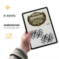 E-book Digital - Estudos Ambigramas Chanfrados 45º - Estúdio Ponta Firme