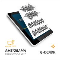 E-book Digital - Estudos Ambigramas Chanfrados 45º - Estúdio Ponta Firme