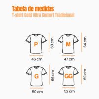 Camiseta TShirt Gold Ultra Confort 100% algodão 30.1 Penteado - Coleção One Love S1 - Branca