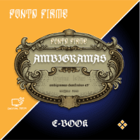 E-book Digital - Estudos Ambigramas Chanfrados 45º - Estúdio Ponta Firme