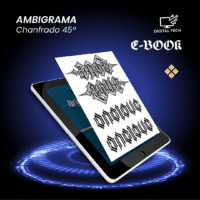 E-book Digital - Estudos Ambigramas Chanfrados 45º - Estúdio Ponta Firme