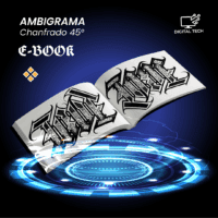 E-book Digital - Estudos Ambigramas Chanfrados 45º - Estúdio Ponta Firme