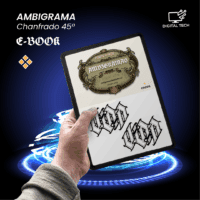 E-book Digital - Estudos Ambigramas Chanfrados 45º - Estúdio Ponta Firme