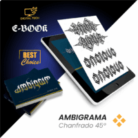 E-book Digital - Estudos Ambigramas Chanfrados 45º - Estúdio Ponta Firme